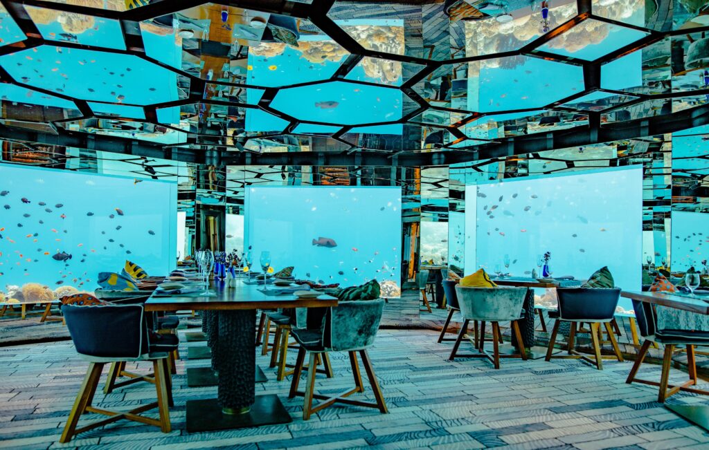 Lavish underwater restaurants in the Maldives